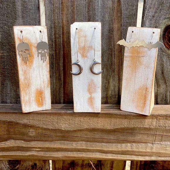 Moon Goddess Heavy Stainless Steel Earrings - Picture 6 of 12